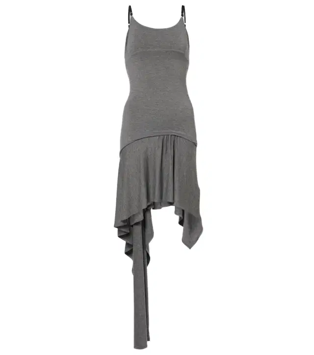 The Attico Asymmetric jersey minidress