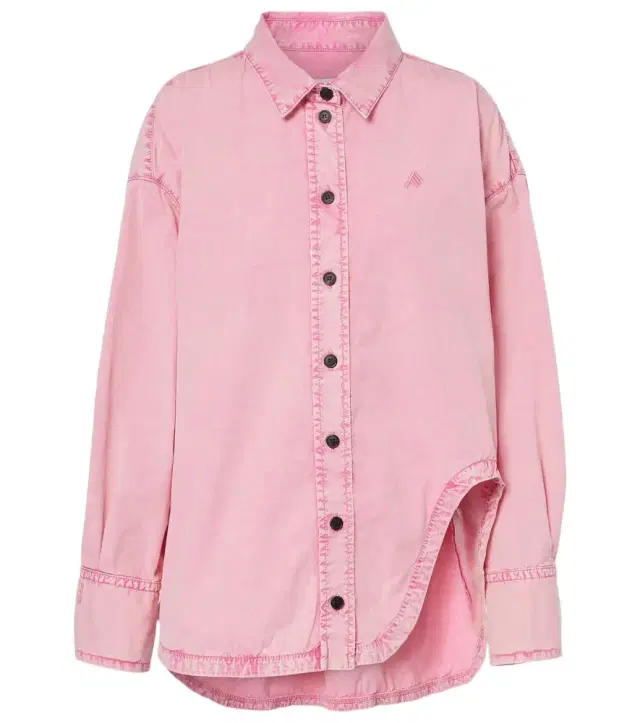 The Attico Diana asymmetric cotton canvas overshirt