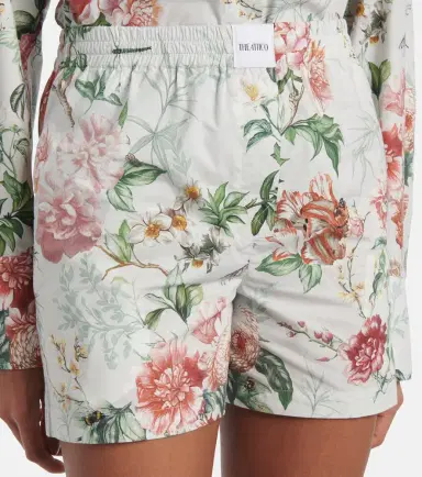 The Attico Floral cotton poplin shorts | Thumbnail 3