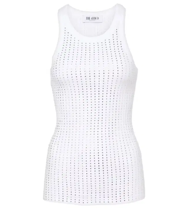 Embellished cotton jersey top