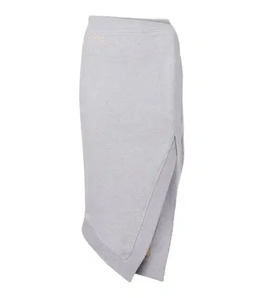 The Attico Logo asymmetric cotton jersey midi skirt | Thumbnail 1