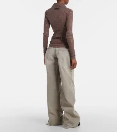 The Attico Embellished cotton polo sweater | Thumbnail 3 The Attico Embellished cotton polo sweater | Thumbnail 3