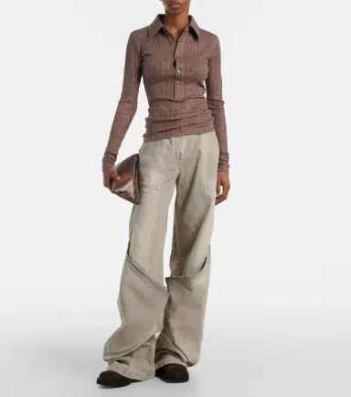 The Attico Embellished cotton polo sweater | Thumbnail 4 The Attico Embellished cotton polo sweater | Thumbnail 4