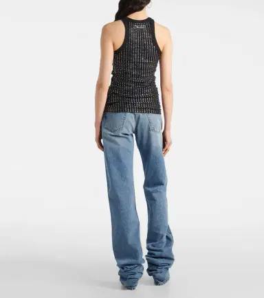 The Attico Crystal-embellished ribbed-knit tank top | Thumbnail 5