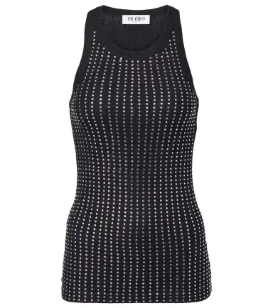 The Attico Crystal-embellished ribbed-knit tank top | Thumbnail 1