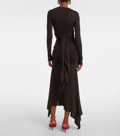 The Attico Sheer embroidered tulle midi dress | Thumbnail 3
