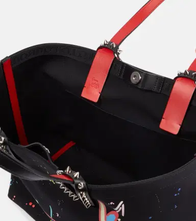Christian Louboutin Cabata Large leather-trimmed canvas tote bag | Thumbnail 2