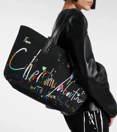 Christian Louboutin Cabata Large leather-trimmed canvas tote bag | Thumbnail 4