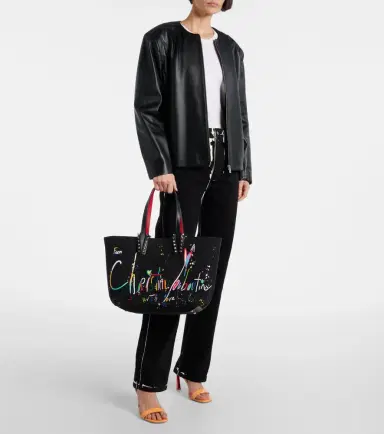 Christian Louboutin Cabata Large leather-trimmed canvas tote bag | Thumbnail 5