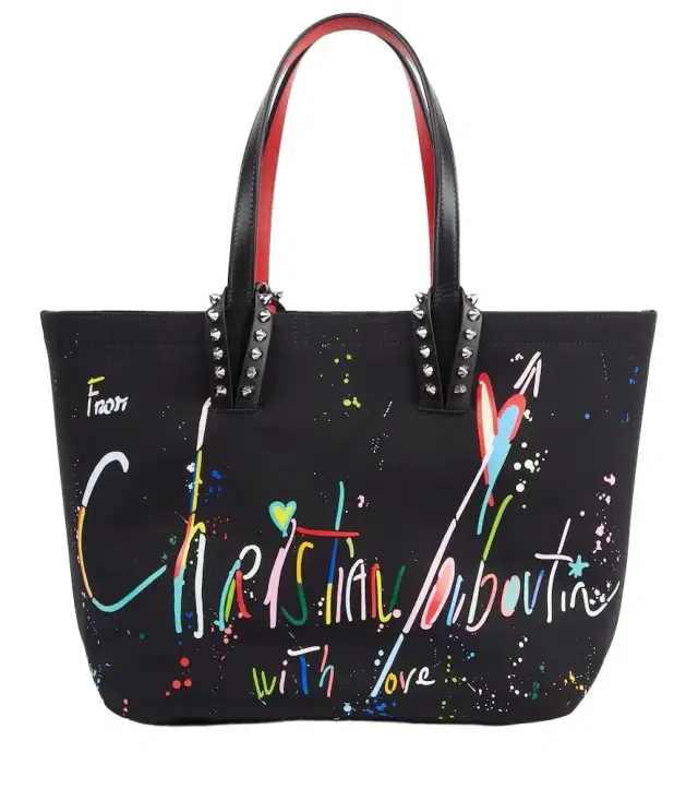 Christian Louboutin Cabata Large leather-trimmed canvas tote bag