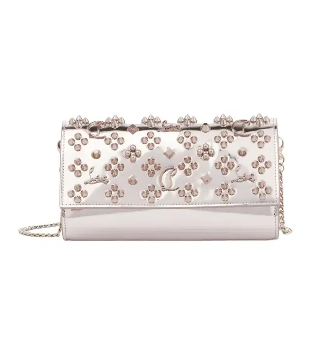 Christian Louboutin Paloma embellished leather clutch