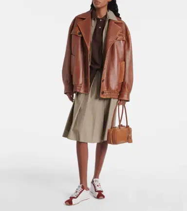 Miu Miu Beau logo embossed leather tote bag | Thumbnail 6