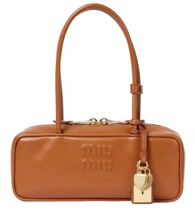 Miu Miu Beau logo embossed leather tote bag | Thumbnail 1