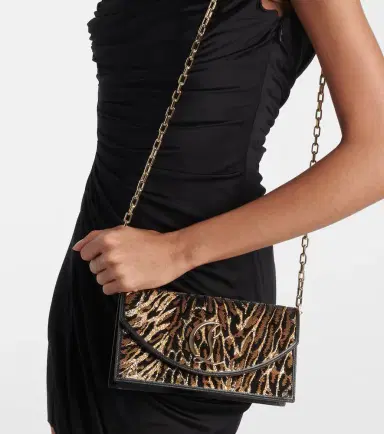 Christian Louboutin Loubi54 leopard-print crêpe satin clutch | Thumbnail 4