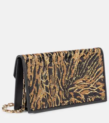 Christian Louboutin Loubi54 leopard-print crêpe satin clutch | Thumbnail 6