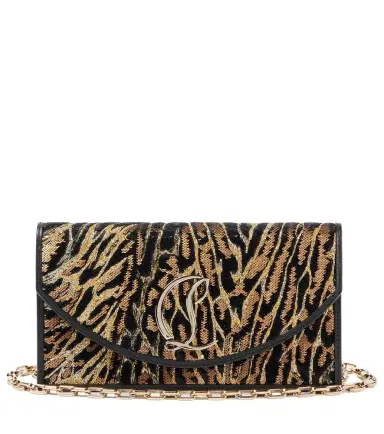 Christian Louboutin Loubi54 leopard-print crêpe satin clutch | Thumbnail 1