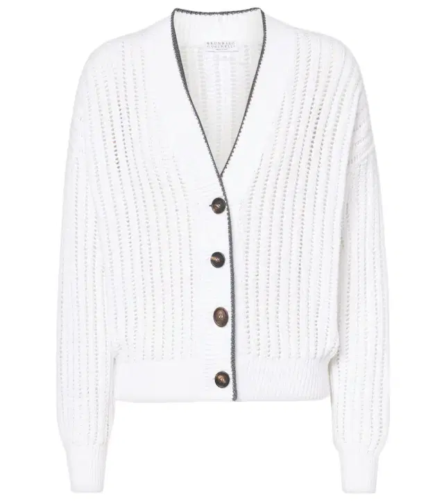 Brunello Cucinelli Ribbed-knit cotton cardigan