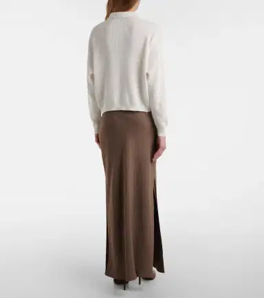Brunello Cucinelli Ribbed-knit cotton polo sweater | Thumbnail 4