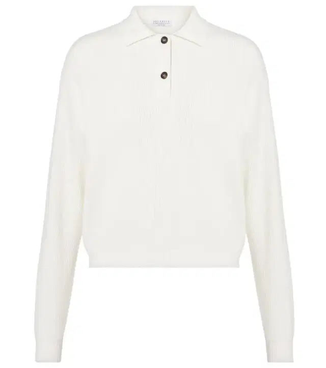 Brunello Cucinelli Ribbed-knit cotton polo sweater