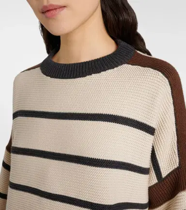Brunello Cucinelli Striped cotton sweater | Thumbnail 3