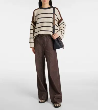 Brunello Cucinelli Striped cotton sweater | Thumbnail 5
