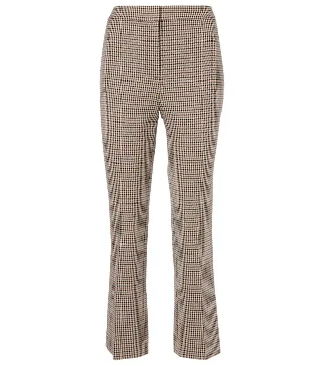 Veronica Beard Arte Houndstooth high-rise cropped pants