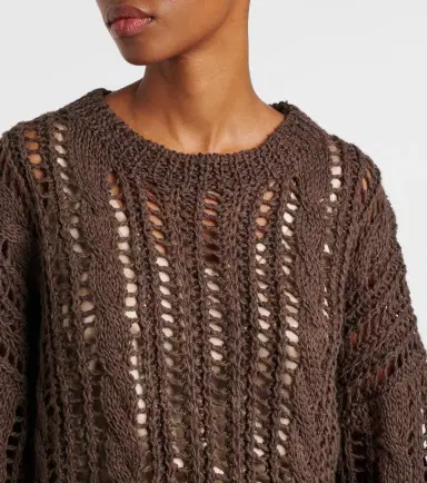 Brunello Cucinelli Jute and cotton-blend sweater | Thumbnail 2