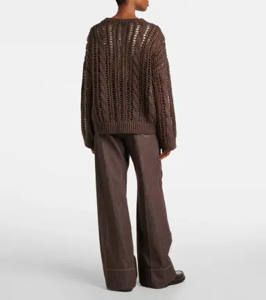 Brunello Cucinelli Jute and cotton-blend sweater | Thumbnail 6