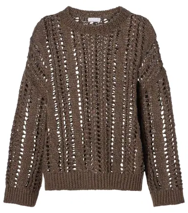 Brunello Cucinelli Jute and cotton-blend sweater | Thumbnail 1