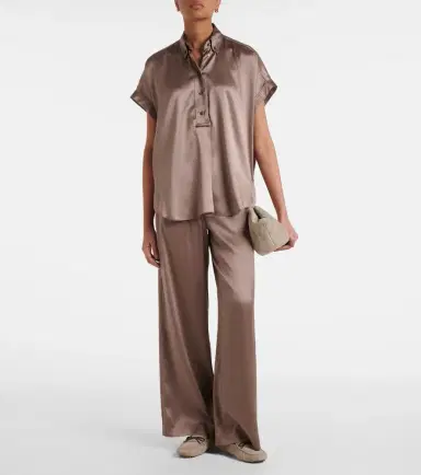Brunello Cucinelli Silk-blend shirt | Thumbnail 3