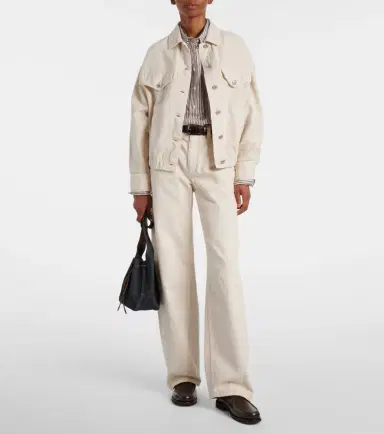 Brunello Cucinelli Monili beaded cotton and linen jacket | Thumbnail 6