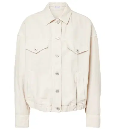 Brunello Cucinelli Monili beaded cotton and linen jacket | Thumbnail 1