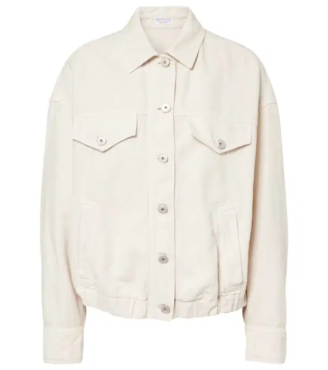 Brunello Cucinelli Monili beaded cotton and linen jacket