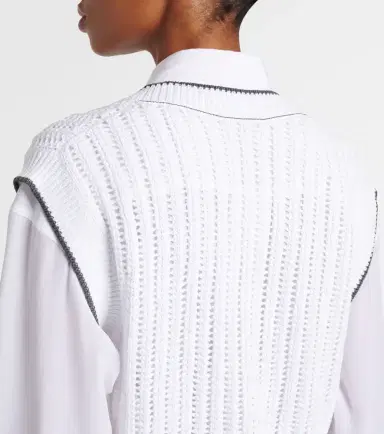 Brunello Cucinelli Cotton sweater vest | Thumbnail 2