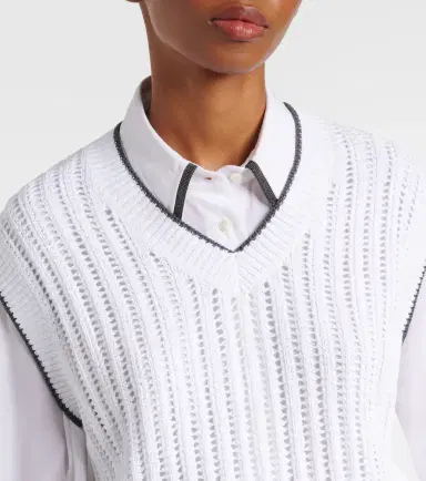 Brunello Cucinelli Cotton sweater vest | Thumbnail 5