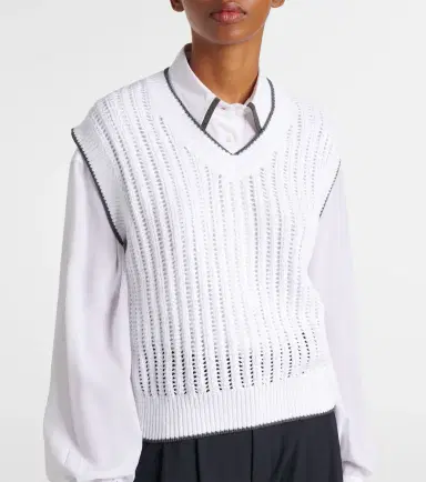 Brunello Cucinelli Cotton sweater vest | Thumbnail 6