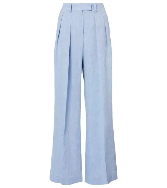 Brunello Cucinelli High-rise linen-blend wide-leg pants