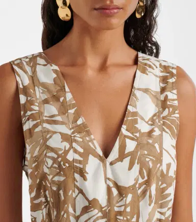 Brunello Cucinelli Printed cotton maxi dress | Thumbnail 4