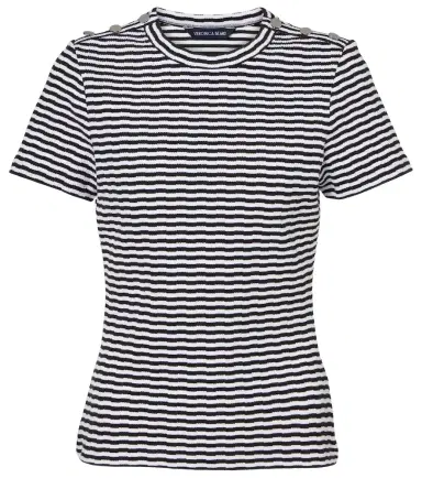 Veronica Beard Draya striped cotton-blend T-shirt | Thumbnail 1
