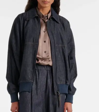 Brunello Cucinelli Denim bomber jacket | Thumbnail 5