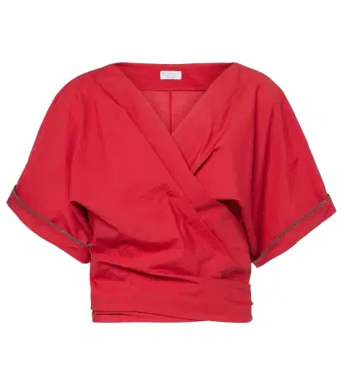 Brunello Cucinelli Cotton-blend blouse | Thumbnail 1