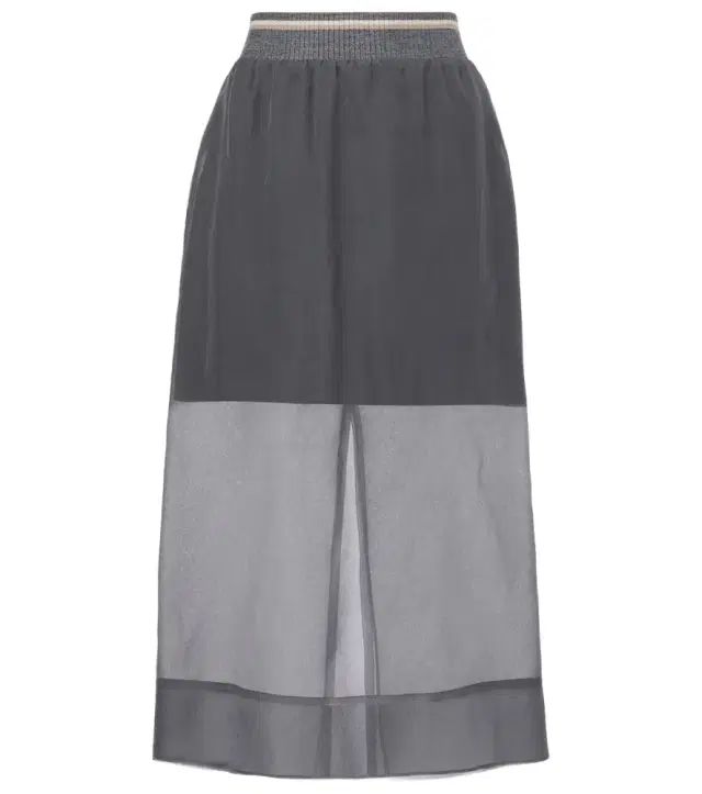 Brunello Cucinelli Sheer silk midi skirt