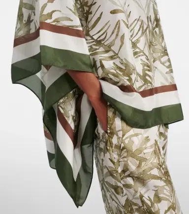 Brunello Cucinelli Printed silk kaftan | Thumbnail 3