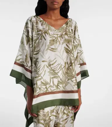 Brunello Cucinelli Printed silk kaftan | Thumbnail 4