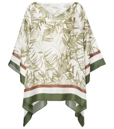 Brunello Cucinelli Printed silk kaftan | Thumbnail 1