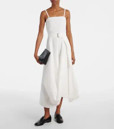 Brunello Cucinelli Cotton-blend midi dress | Thumbnail 6