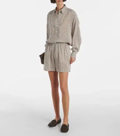 Brunello Cucinelli Linen and silk Bermuda short | Thumbnail 2