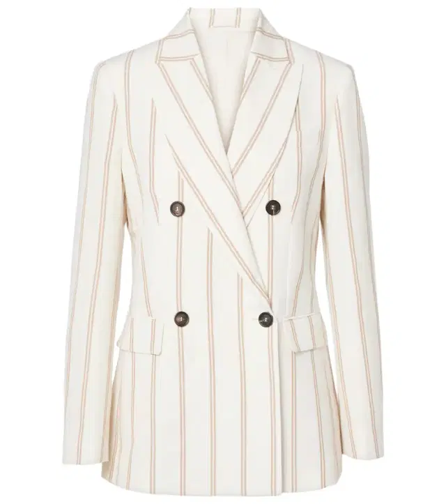 Brunello Cucinelli Striped linen and cotton blazer