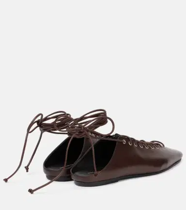 Dries Van Noten Leather lace-up flats | Thumbnail 3