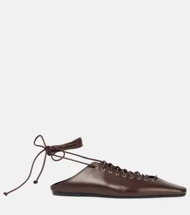 Dries Van Noten Leather lace-up flats | Thumbnail 4